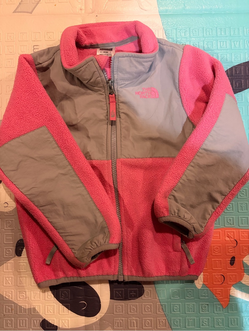 The North Face Pink & Gray Fleece Jacket Kids Toddler 3T